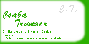 csaba trummer business card